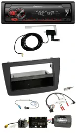 Pioneer 1DIN USB DAB MP3 Lenkrad Autoradio für Alfa Mito 955 2014-2018 schwarz