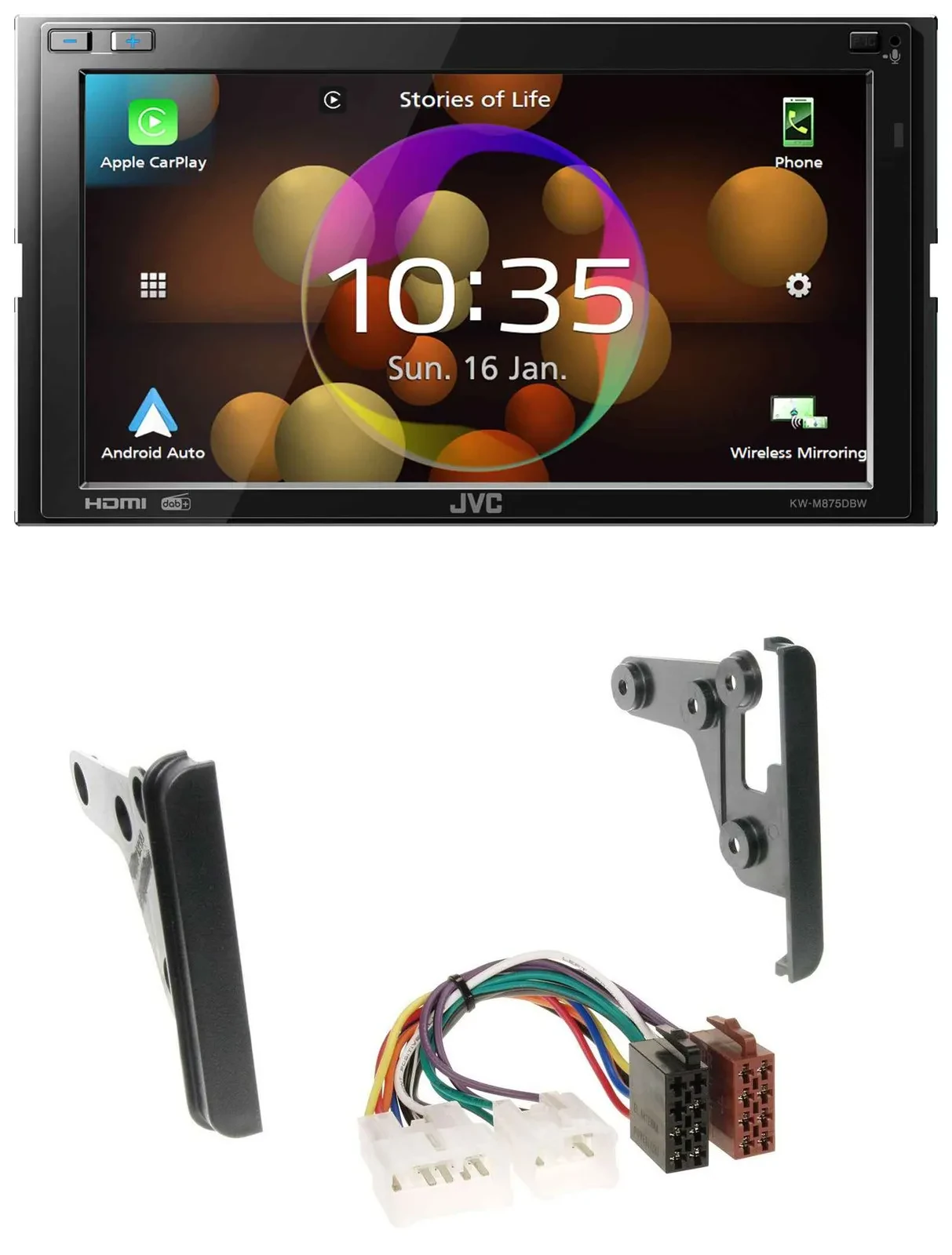 JVC DAB MP3 2DIN Bluetooth USB Autoradio für Toyota Tundra Celica FJ