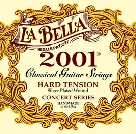 Струна для классической гитары La Bella 2004H, нейлон посеребренный, калибр 29