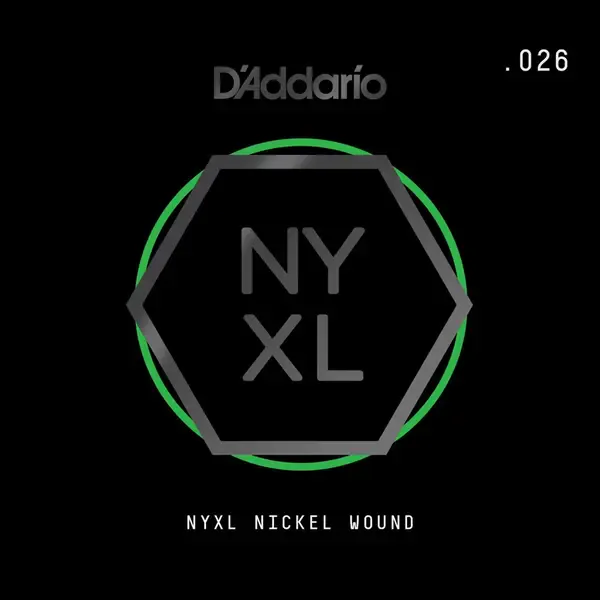 Струна одиночная D'Addario NYNW026 NYXL Nickel Wound Single 026