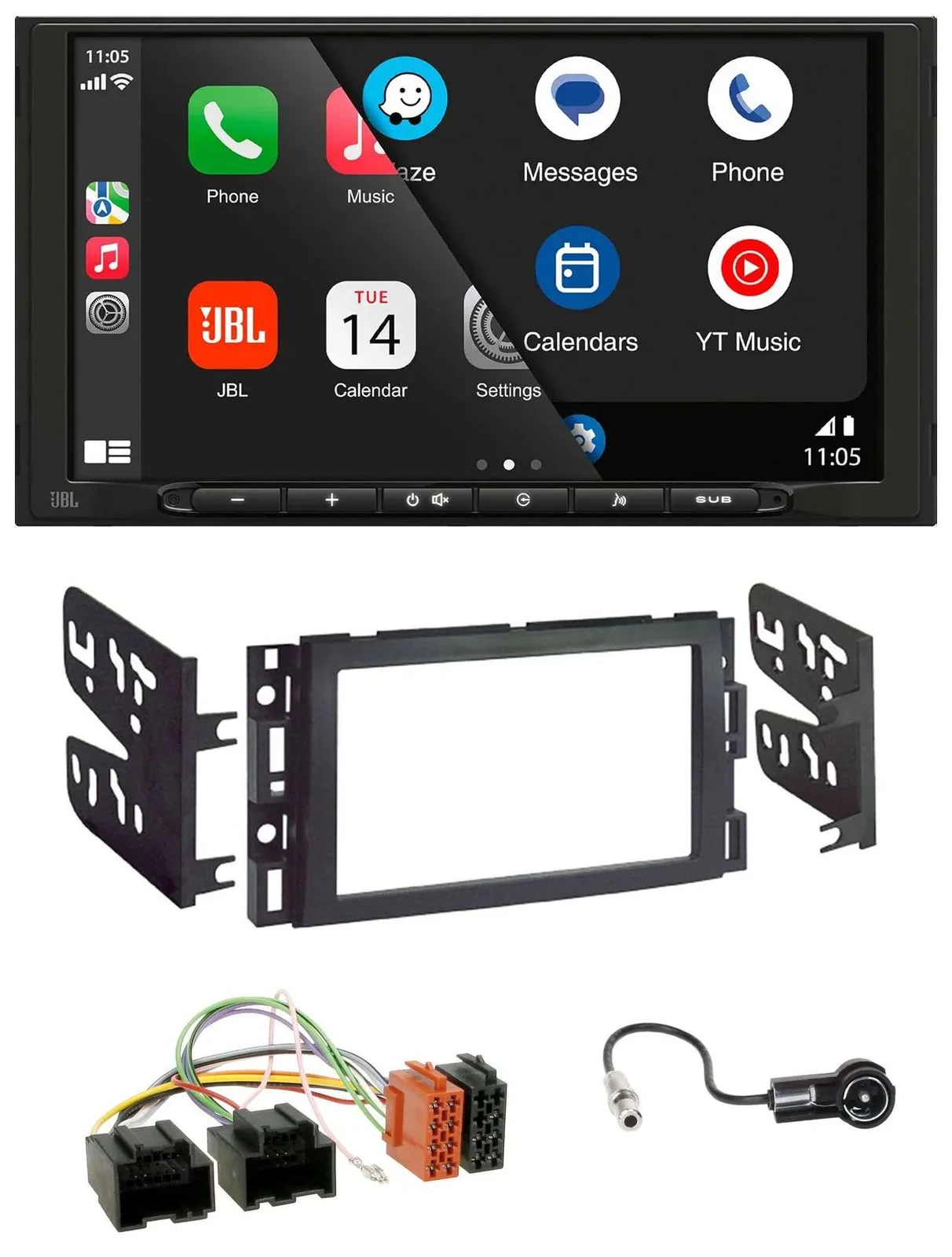 JBL USB 2DIN MP3 Bluetooth AUX Autoradio für Chevrolet Equinox Impala Monte Carl