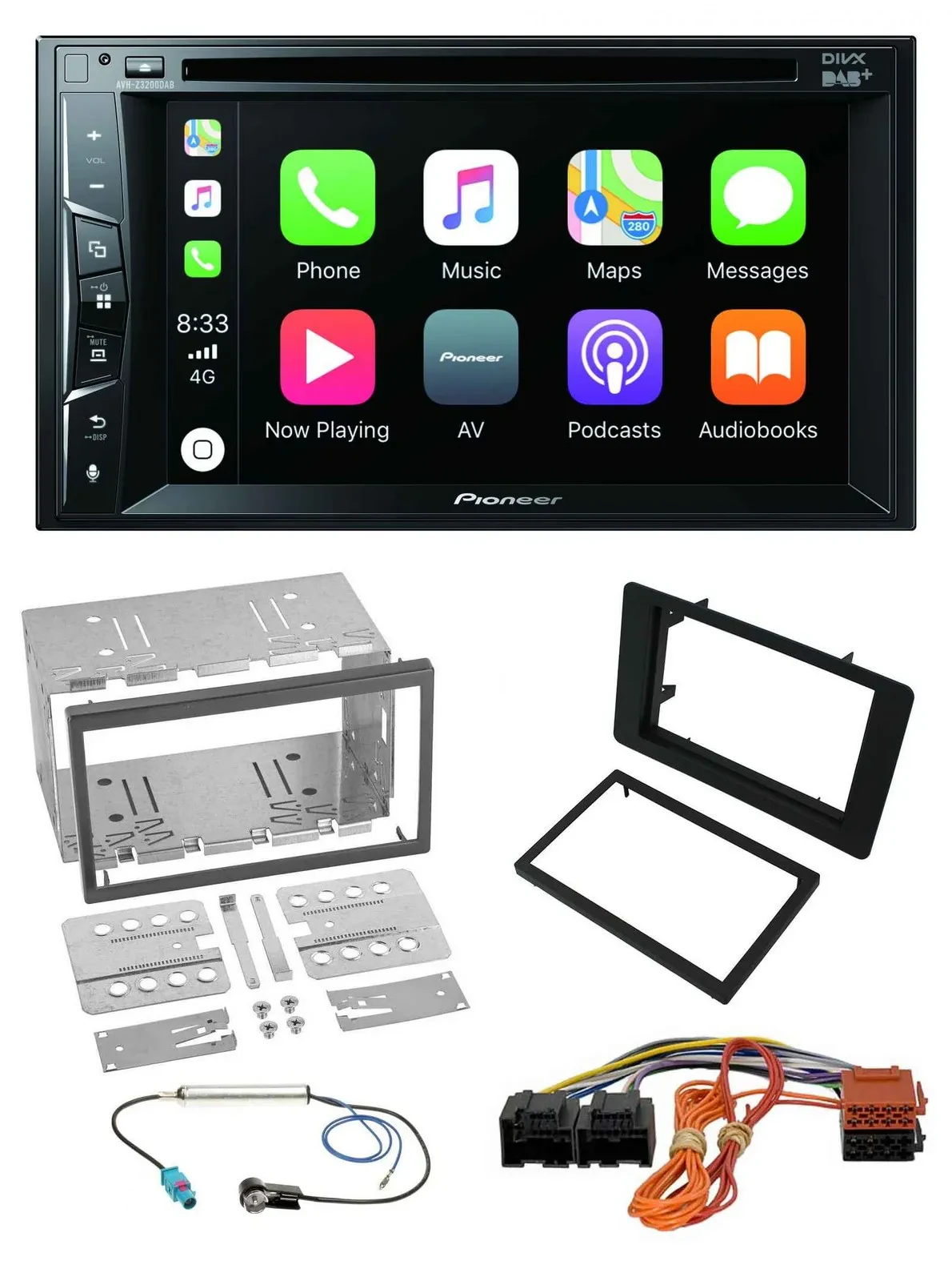 Pioneer MP3 USB DVD Bluetooth DAB 2DIN Autoradio für Saab 9-5 YS3E Facelift 2005