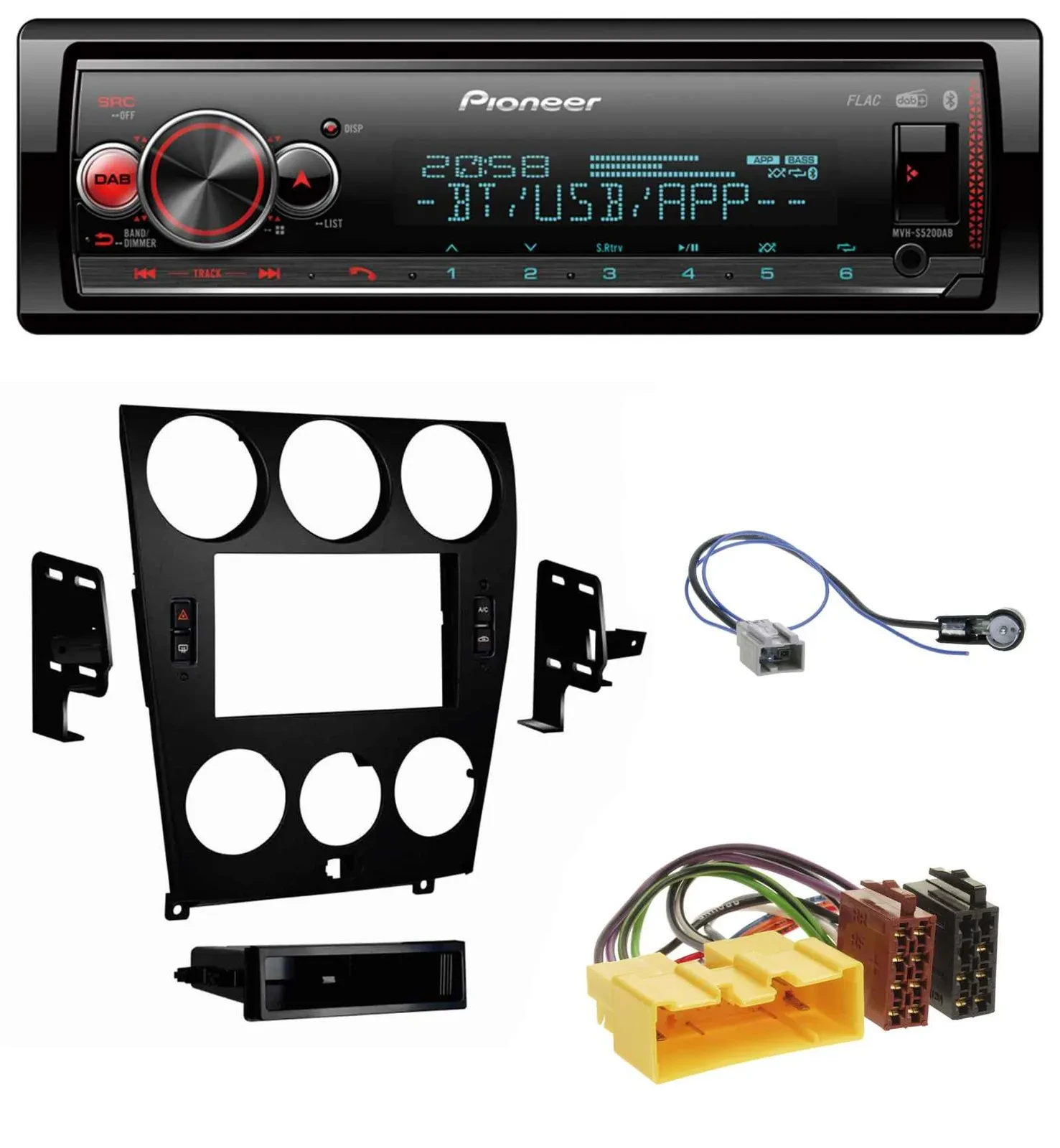Автомагнитола для Mazda 6 (2006–2008) Pioneer Bluetooth, USB, MP3, DAB