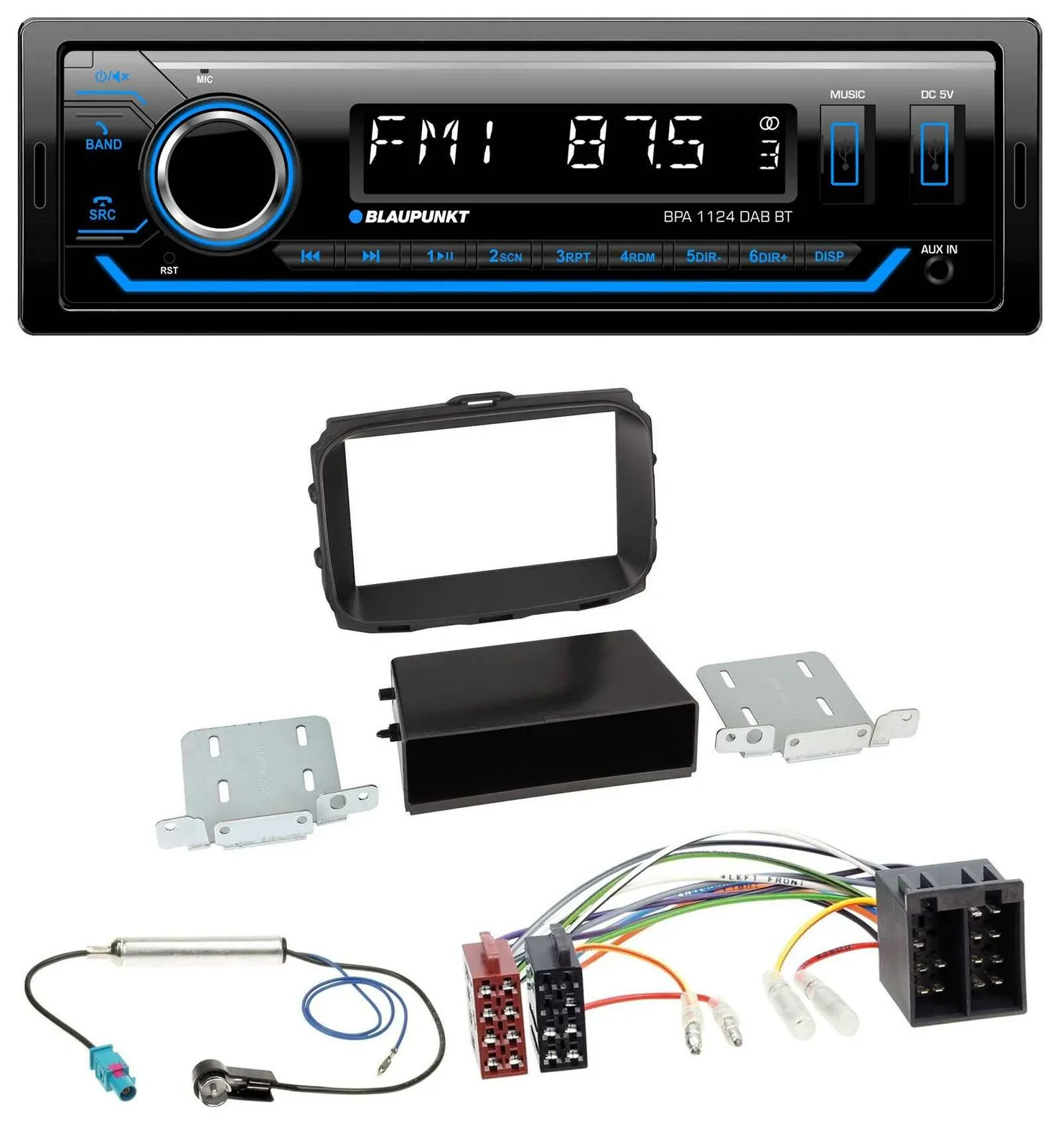 Blaupunkt Bluetooth USB DAB MP3 Autoradio für Alfa Romeo Giulietta 2013-2021 ISO