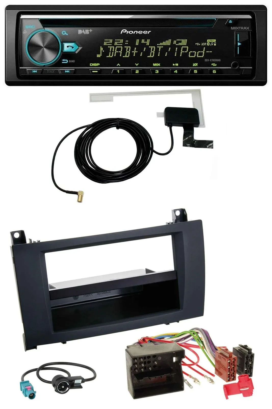 Pioneer MP3 AUX CD USB DAB Autoradio für Mercedes SLK (R171, 2004-2011)