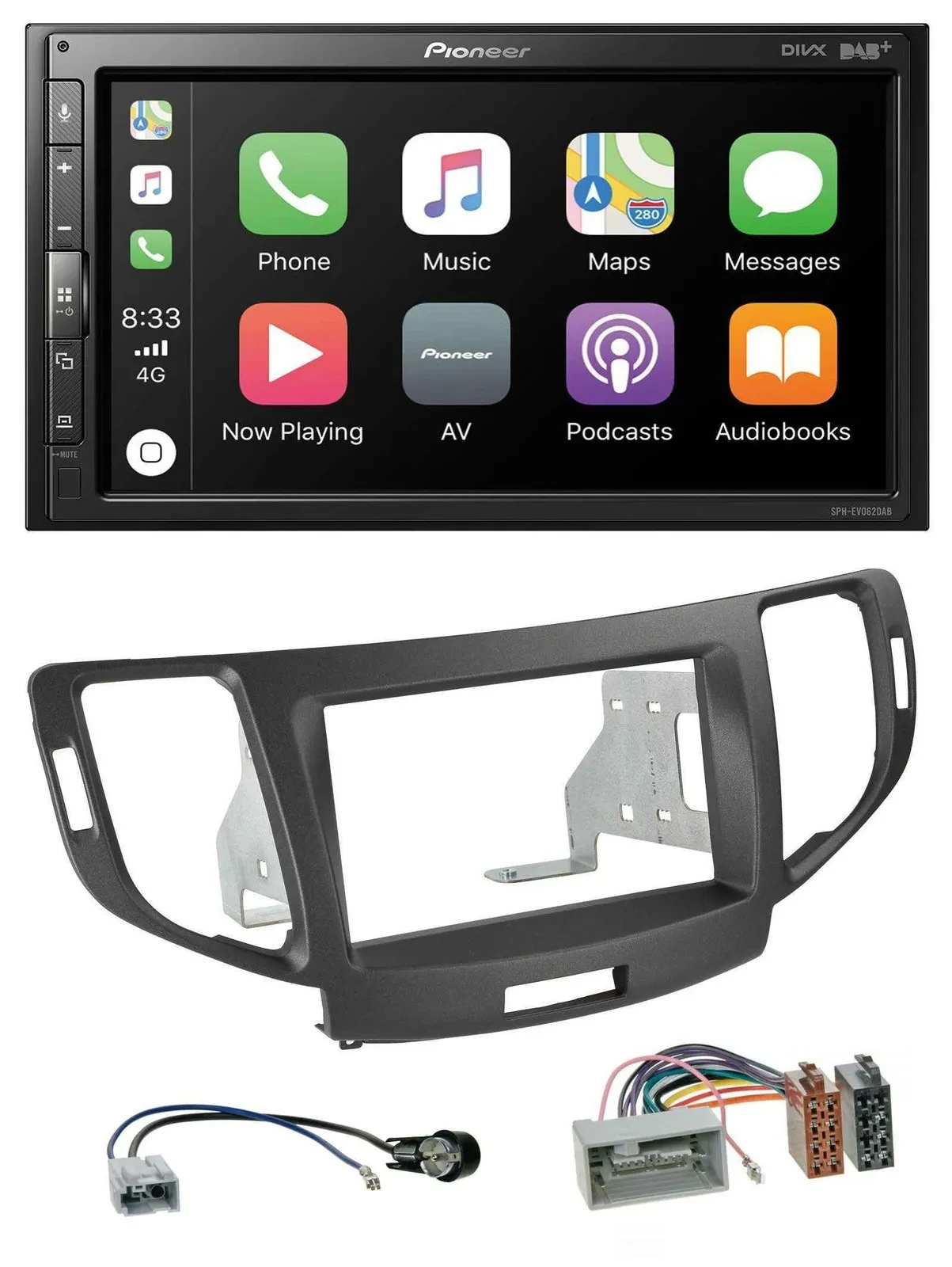 Автомагнитола Pioneer 2-DIN USB MP3 DAB Bluetooth для Honda Accord (с 2011), антрацит