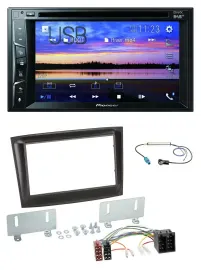 Pioneer Bluetooth 2DIN USB DVD DAB MP3 Autoradio für Fiat Doblo ab 15 schwarz