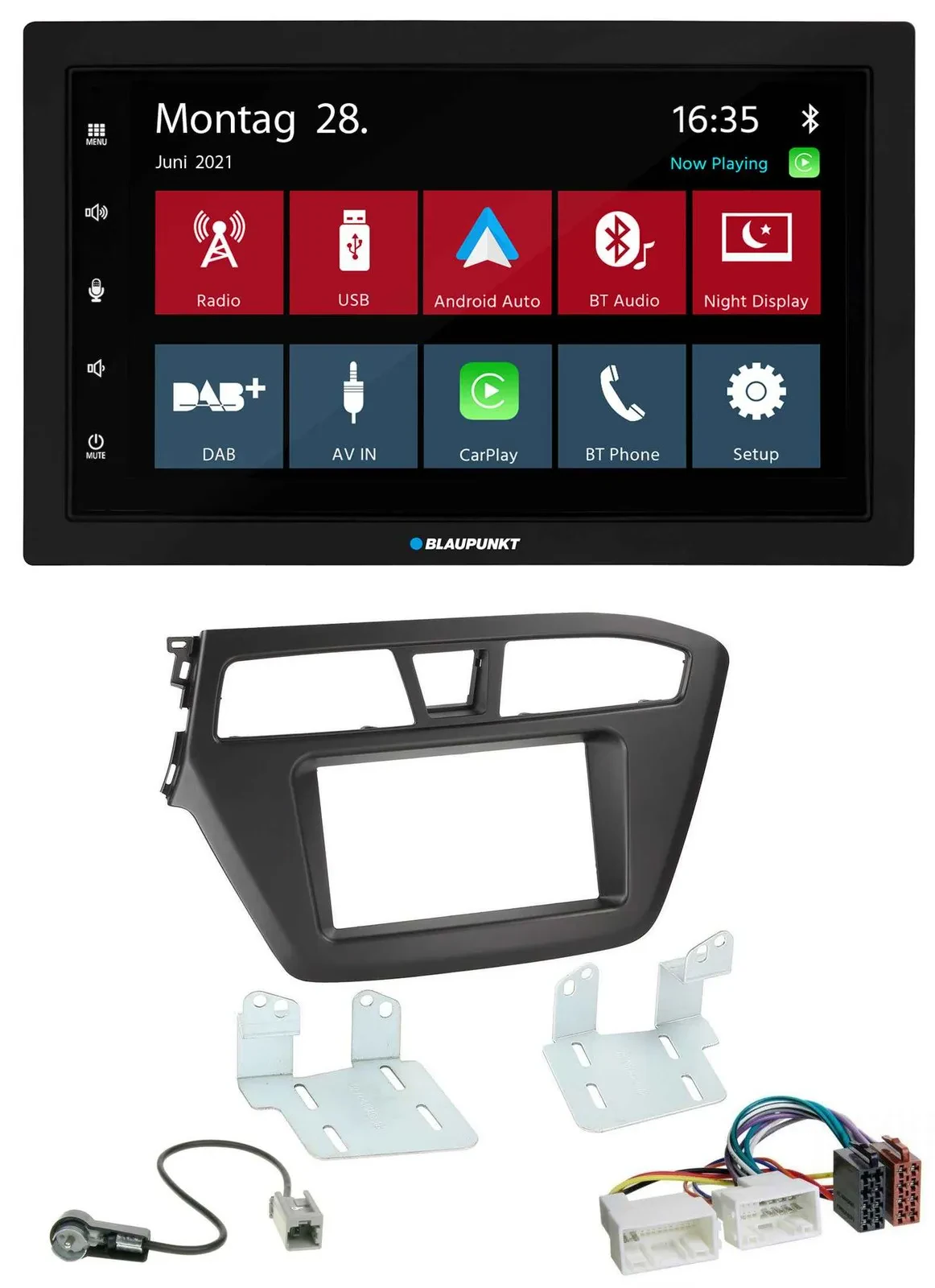 Blaupunkt MP3 Bluetooth DAB 2DIN USB Autoradio für Hyundai i20 (2014-2020)