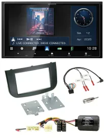 Kenwood Bluetooth 2DIN USB DAB Lenkrad Autoradio für Mitsubishi Colt 2008-2020