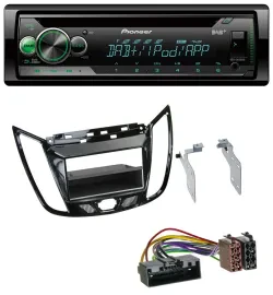 Pioneer USB MP3 DAB AUX CD Autoradio für Ford C-Max Kuga Klavierlack schwarz