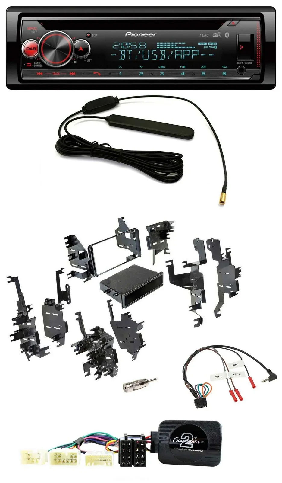 Автомагнитола для Toyota Yaris (2007–2012) Pioneer USB, DAB, Bluetooth, CD