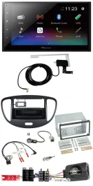 Pioneer DAB Lenkrad Bluetooth 2DIN USB Autoradio für Hyundai i10 2009-2013 schwa