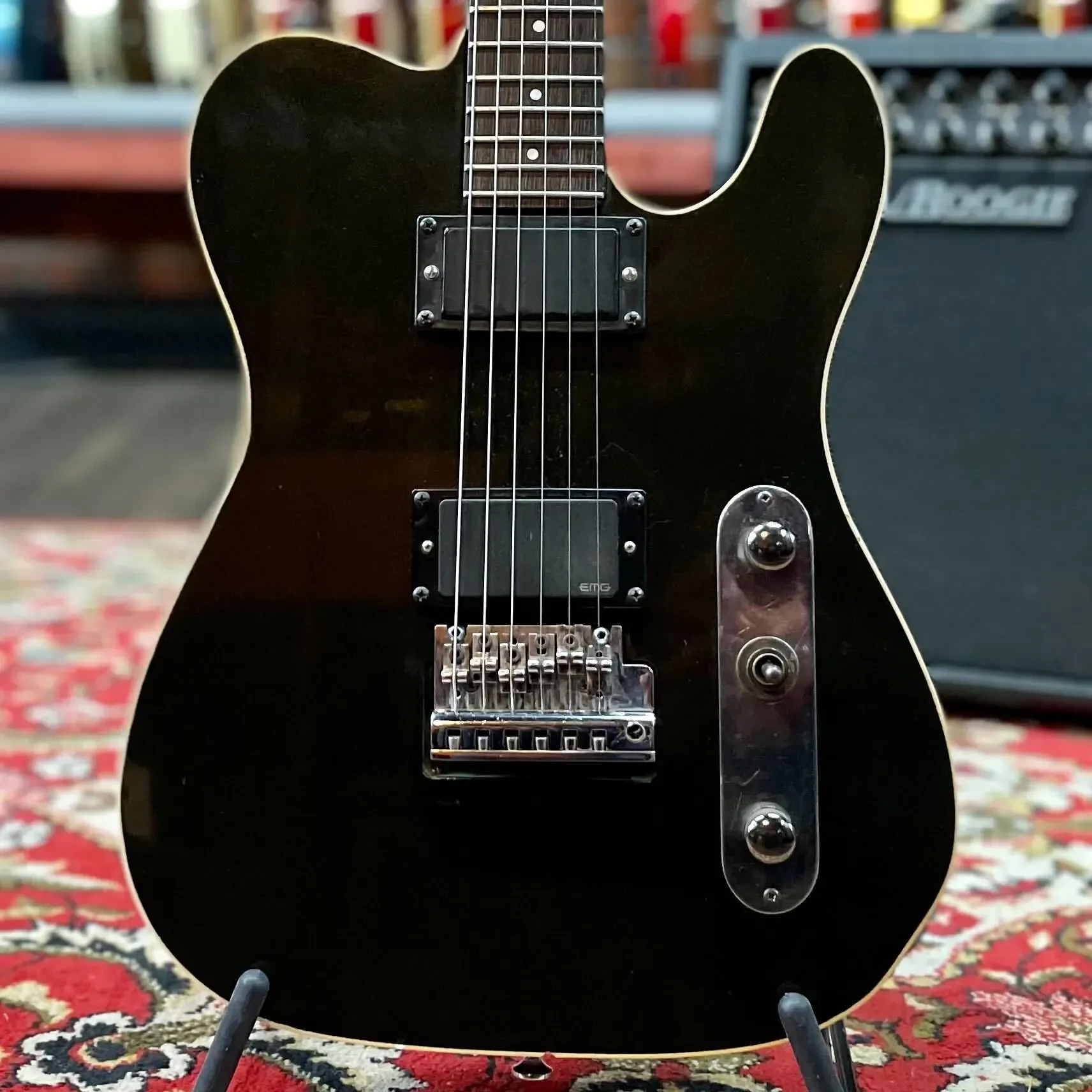 Электрогитара Hoyer Telecaster HH EMG Pickups Black Green Germany 1970s