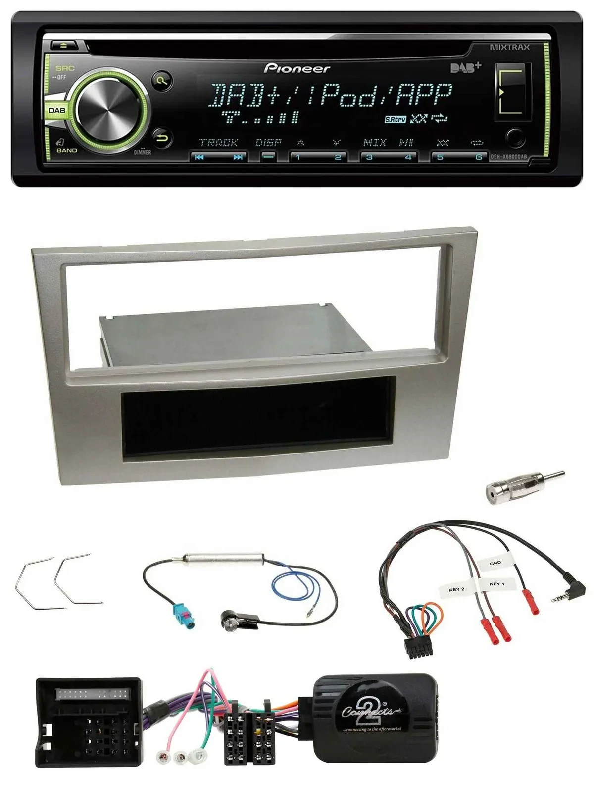 Pioneer DAB USB MP3 Lenkrad CD Autoradio für Opel Zafira B Astra H Corsa D satin