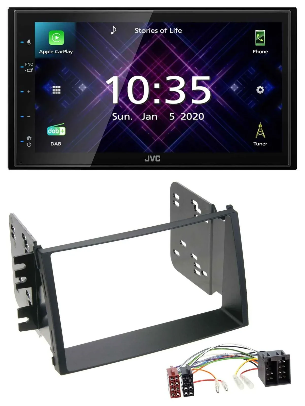 JVC DAB 2DIN MP3 Bluetooth USB Autoradio für Kia Soul (AM, 2008-2011)