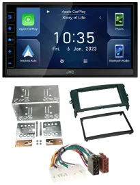 JVC DAB Bluetooth MP3 USB 2DIN Autoradio für Toyota Auris 07-12 schwarz