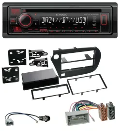 Kenwood MP3 CD USB Bluetooth DAB Autoradio für Honda Insight (ZE2, 2009-2013)