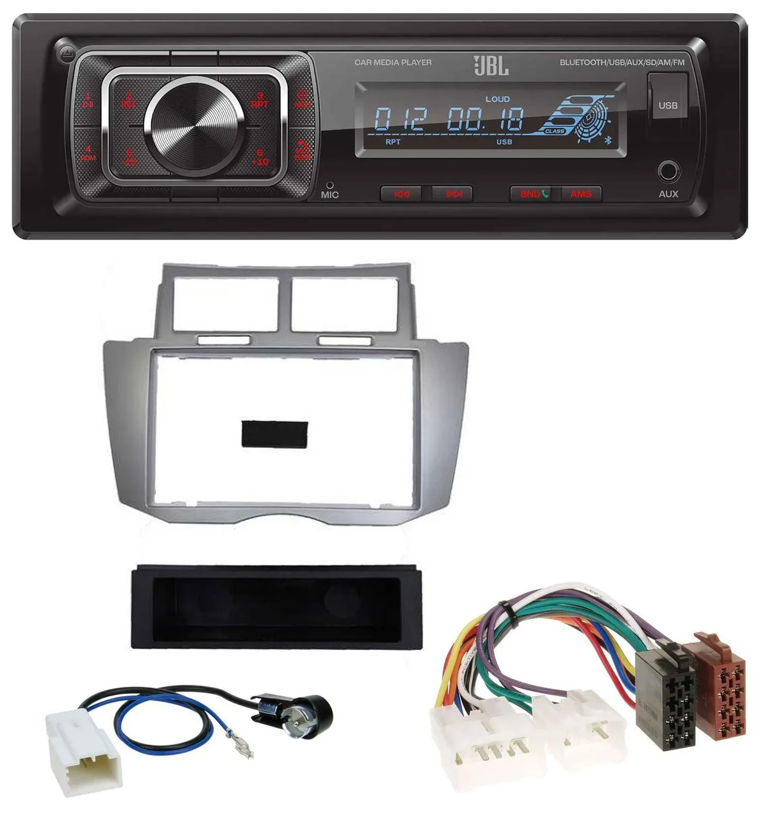 Автомагнитола для Toyota Yaris JBL SD/AUX/MP3/USB/Bluetooth (2007–2011)