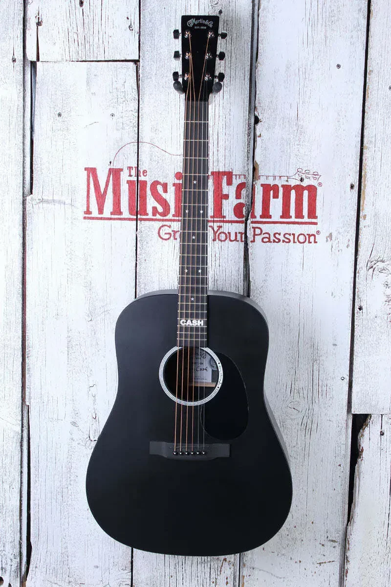 Электроакустическая гитара Martin Guitars DX Johnny Cash Dreadnought Jett Black