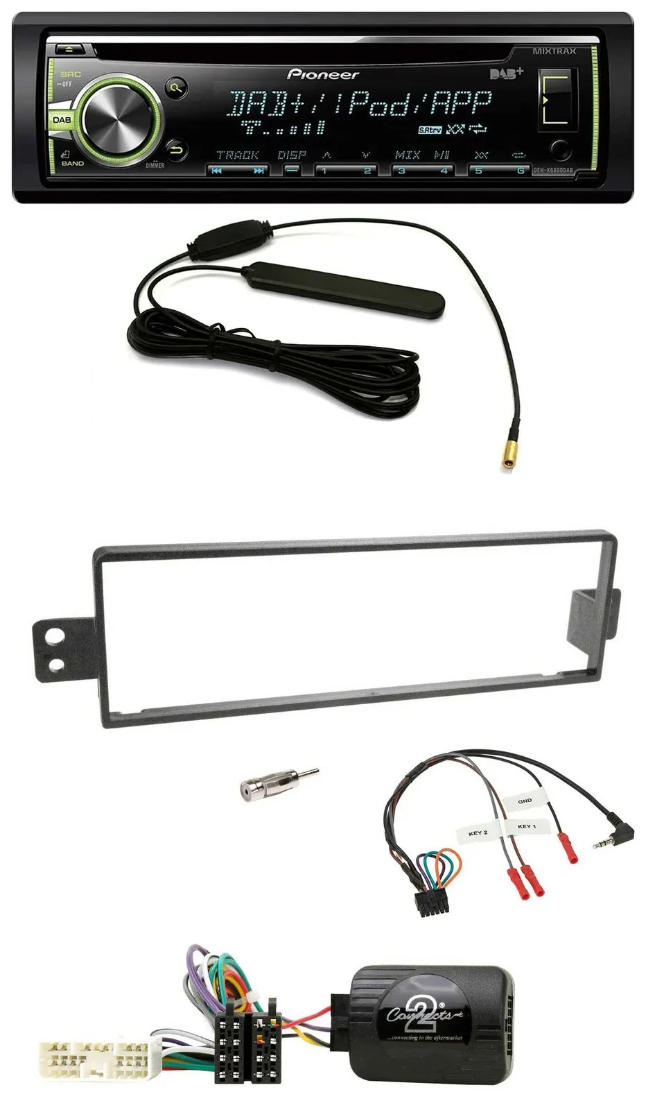 Pioneer MP3 USB CD DAB Lenkrad Autoradio für SsangYong Rexton 2003-2006 ohne Tel