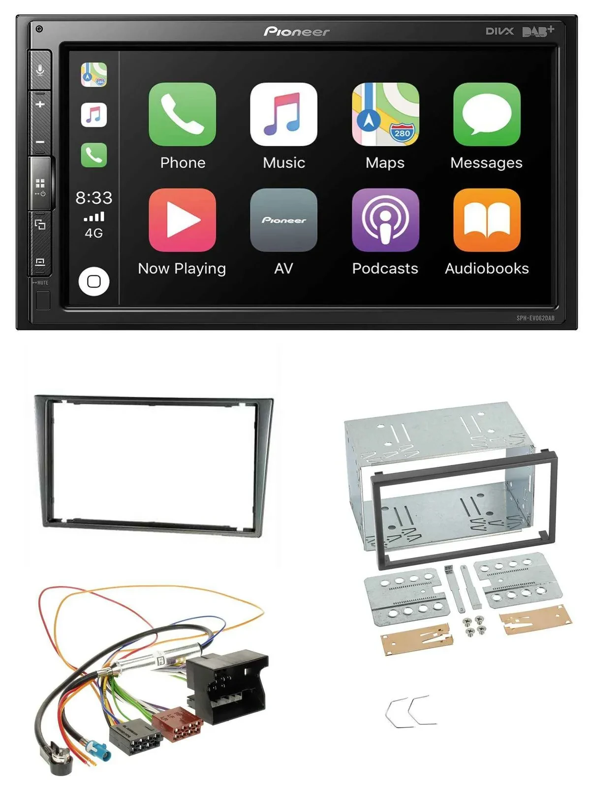 Pioneer USB MP3 DAB 2DIN Bluetooth Autoradio für Opel Corsa C Quadlock 2000-2006