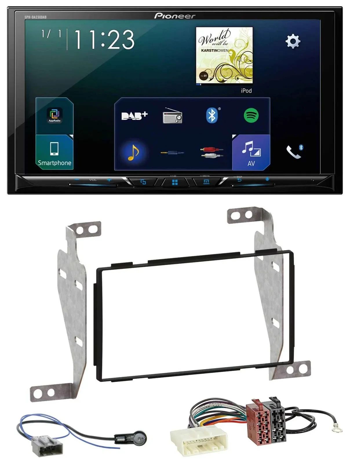 Pioneer MP3 Bluetooth USB 2DIN DAB Autoradio für Nissan Juke (2010-2014)