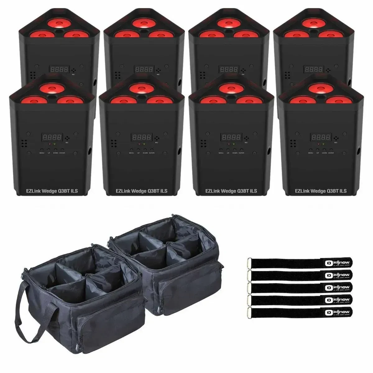 Светодиодный прибор Chauvet DJ EZlink Wedge Q3BT ILS LED RGBA с аксессуарами (8 штук)