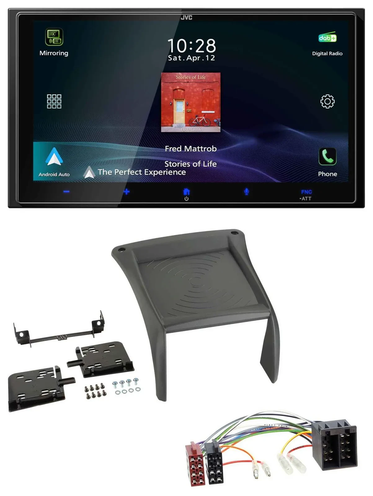 JVC USB Bluetooth 2DIN DAB MP3 Autoradio für Fiat Ducato (2002-2006)