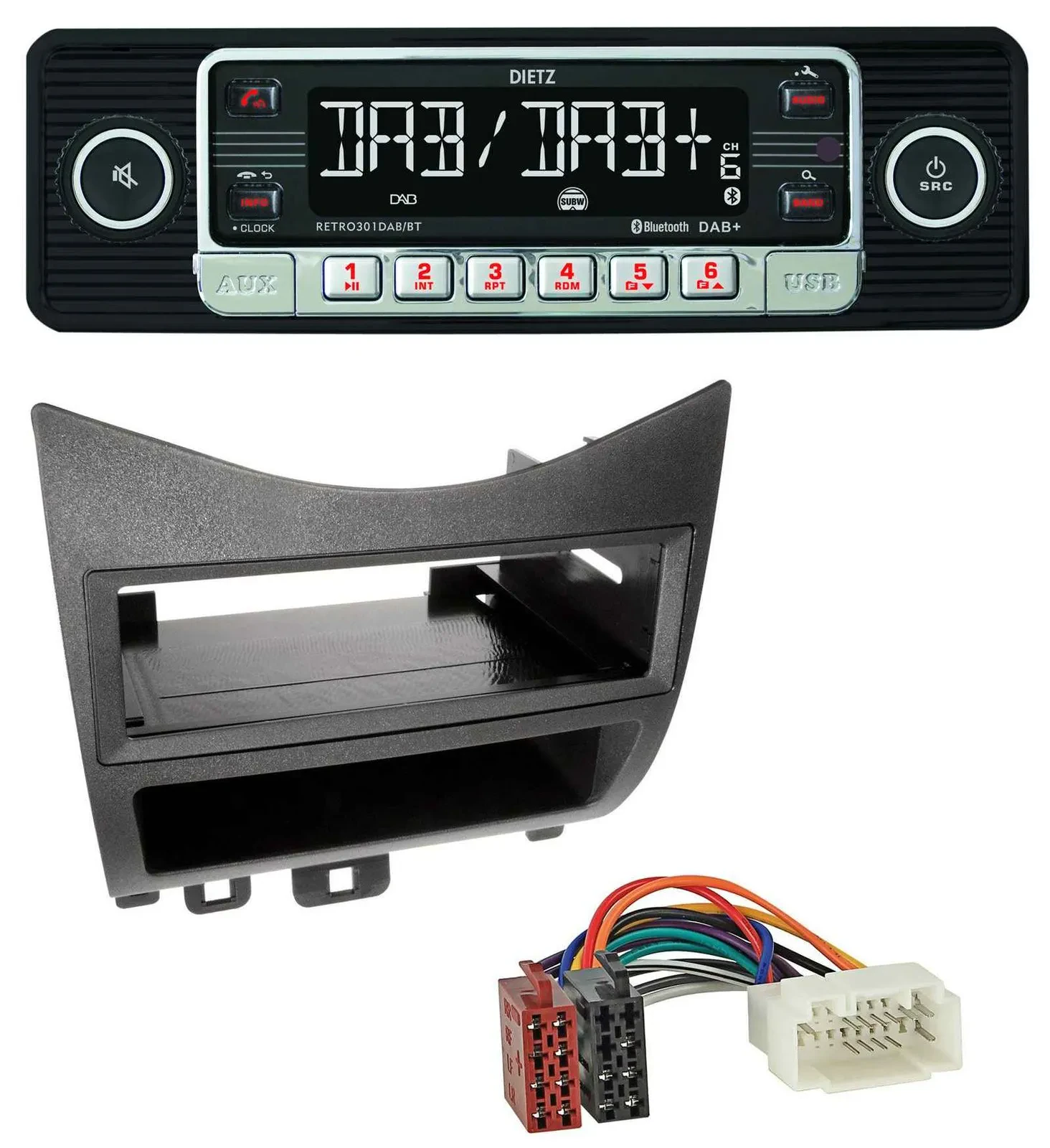 Dietz USB DAB MP3 Bluetooth Autoradio für Honda Accord (2003-2007)