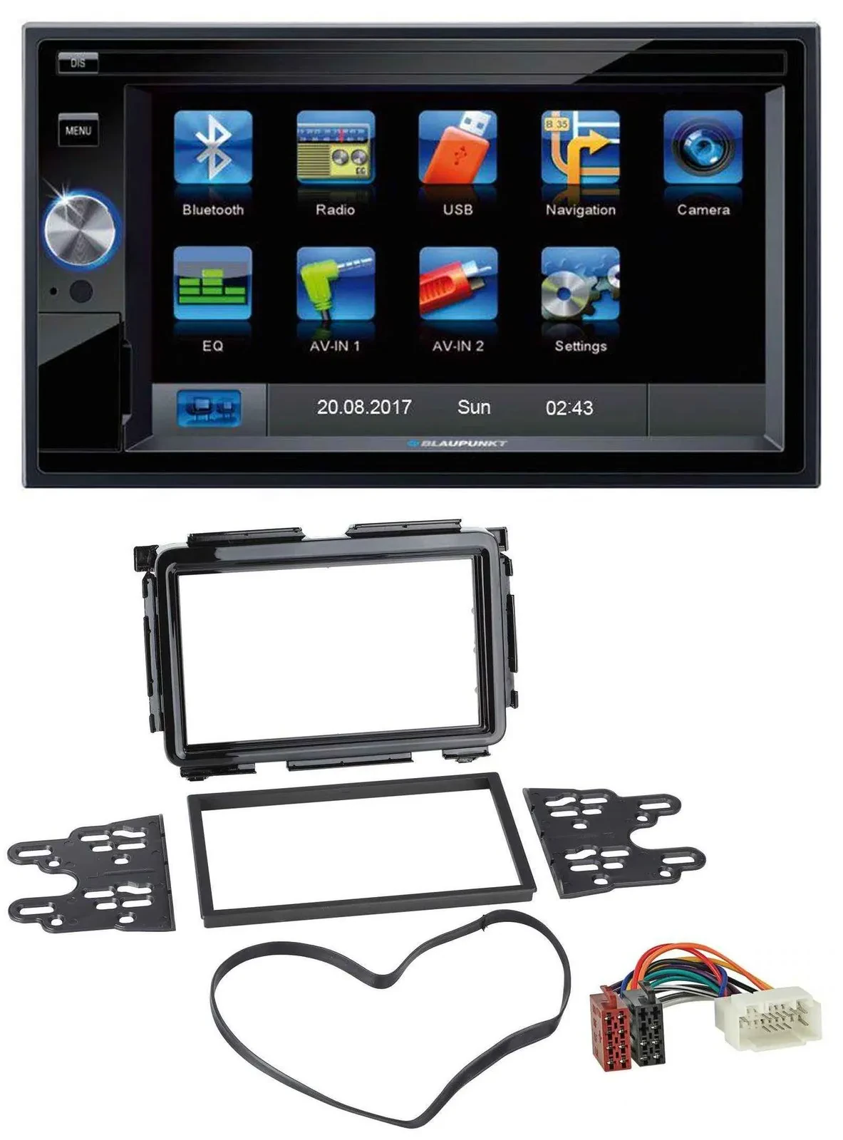 Blaupunkt SD Bluetooth 2DIN MP3 USB AUX Autoradio für Honda HR-V (RU, ab 2015)