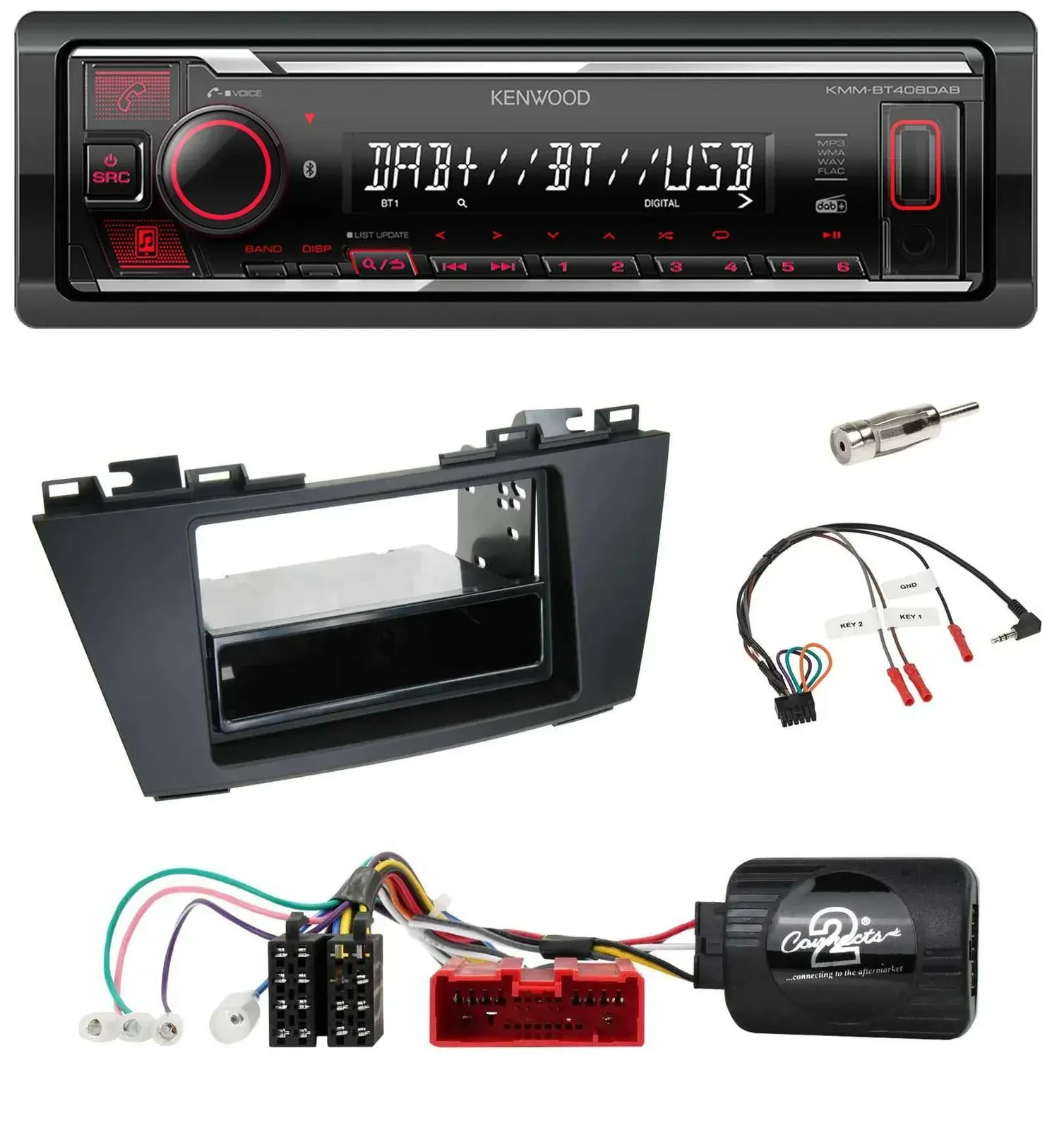 Автомагнитола для Mazda 5 (2010-2015) Kenwood Bluetooth USB DAB