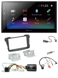 Pioneer USB Bluetooth DAB 2DIN Lenkrad Autoradio für Hyundai i40 VF ab 2011 schw