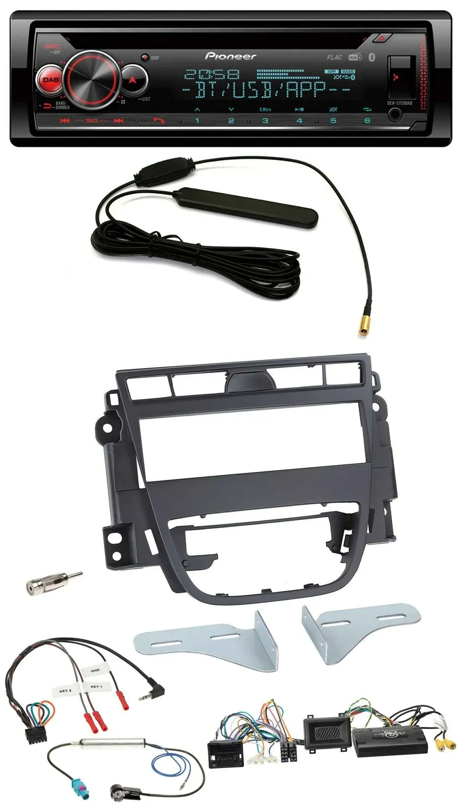 Автомагнитола Pioneer CD, USB, Bluetooth, DAB, для Opel Meriva B (с 2010), поддержка кнопок на руле