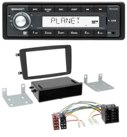 Continental USB MP3 AUX 1DIN Autoradio für Mercedes C-Klasse CLK Vito Viano