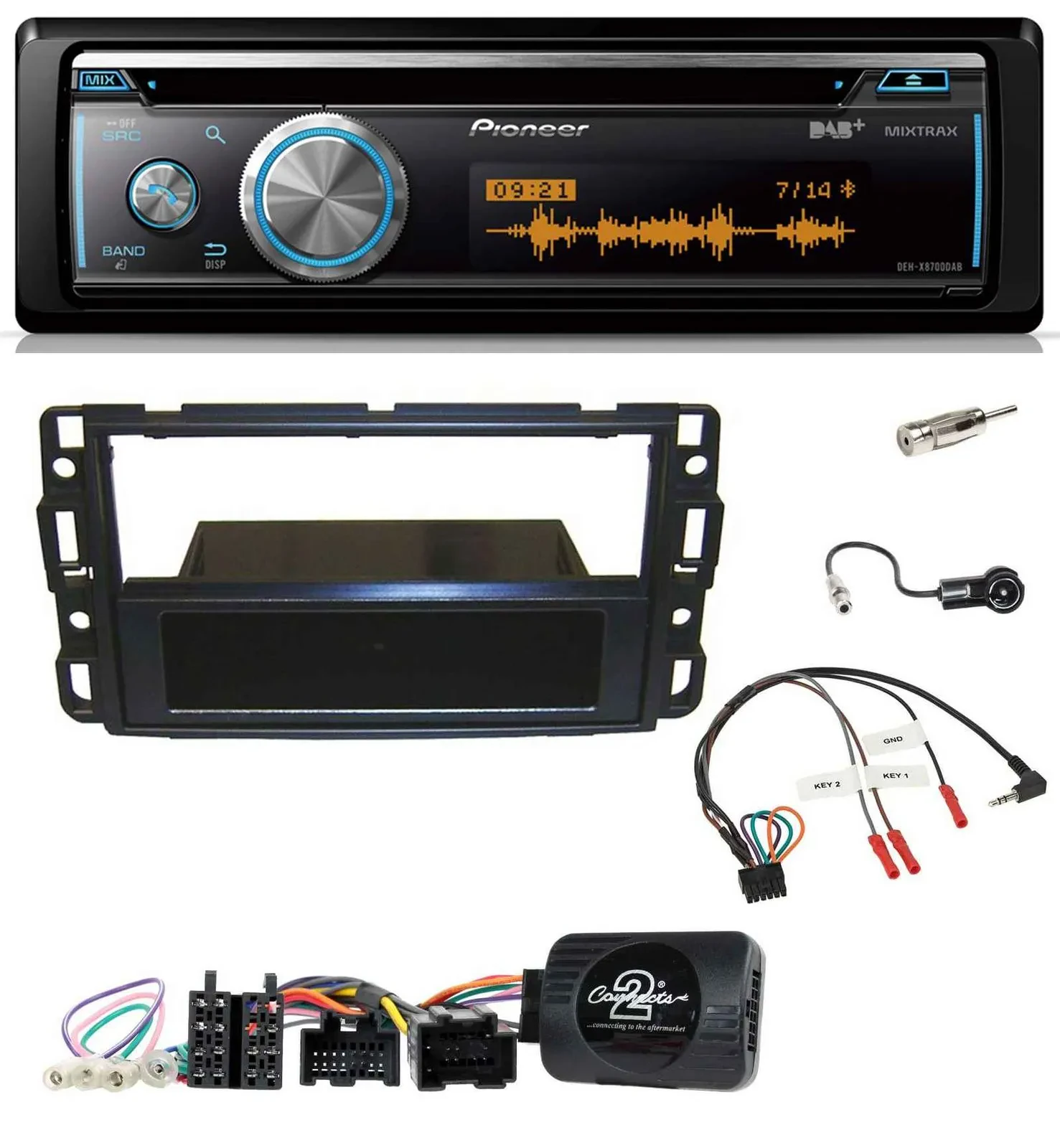 Pioneer Lenkrad DAB USB CD Bluetooth Autoradio für Cadillac BLS YSCF 2006-2010