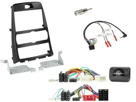 Einbauset Lenkradadapter Doppel DIN Autoradio für Hyundai Genesis 2010-2013 schw