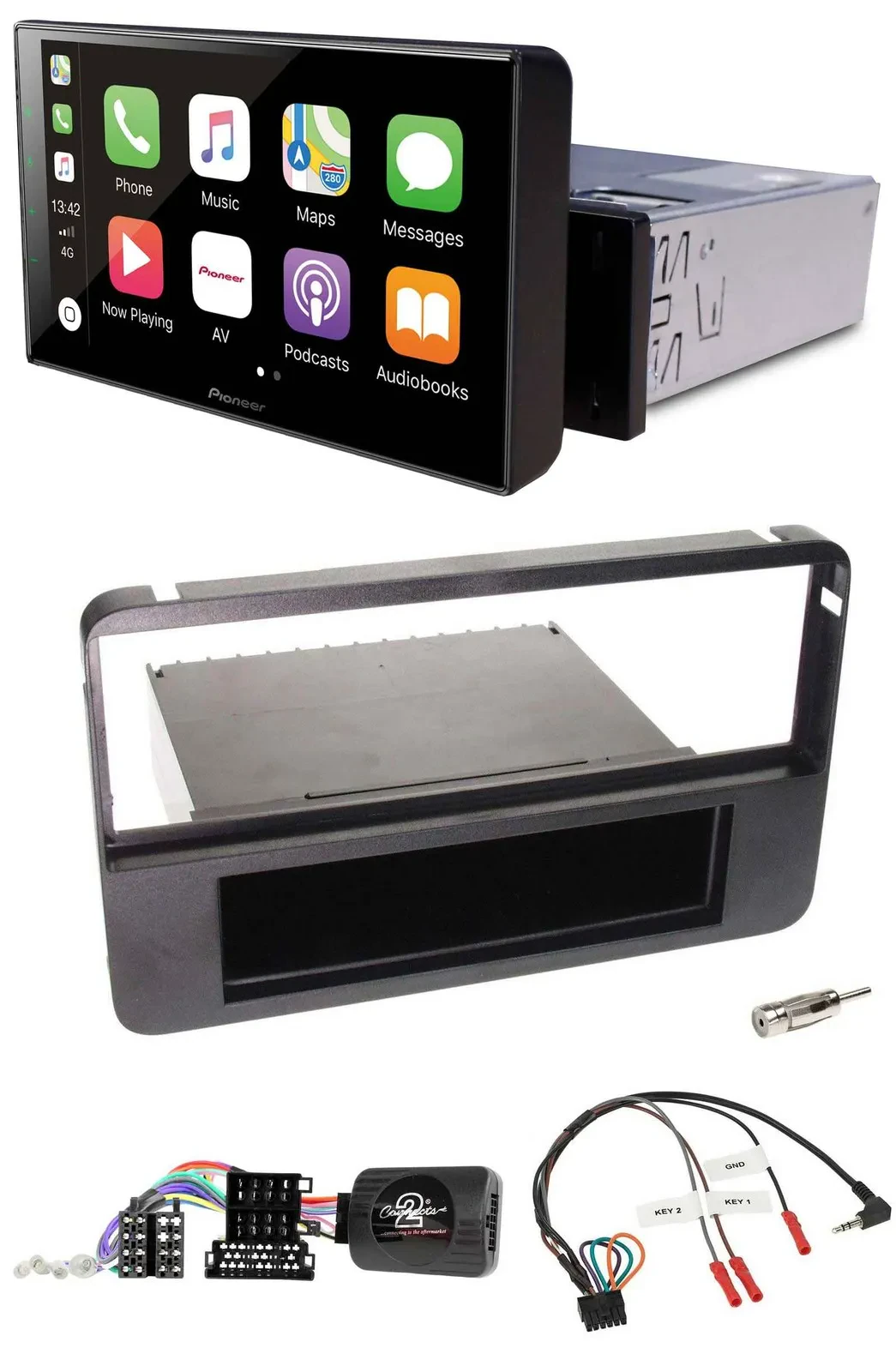 Pioneer Bluetooth Lenkrad DAB USB Autoradio für Alfa 159 Brera Spider