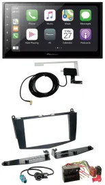 Pioneer USB MP3 2DIN Bluetooth DAB Autoradio für Mercedes C-Klasse 07-11 ohne Ta