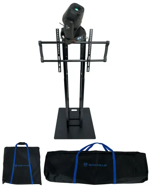 Rockville ROCK SPOT 260W DJ Moving Head Spot/Gobo Light+Black Totem/TV Stand