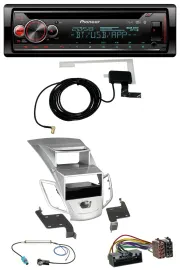 Автомагнитола для Ford Fiesta (2010–2017) Pioneer DAB, CD, MP3, USB, Bluetooth, серебристая, с дисплеем