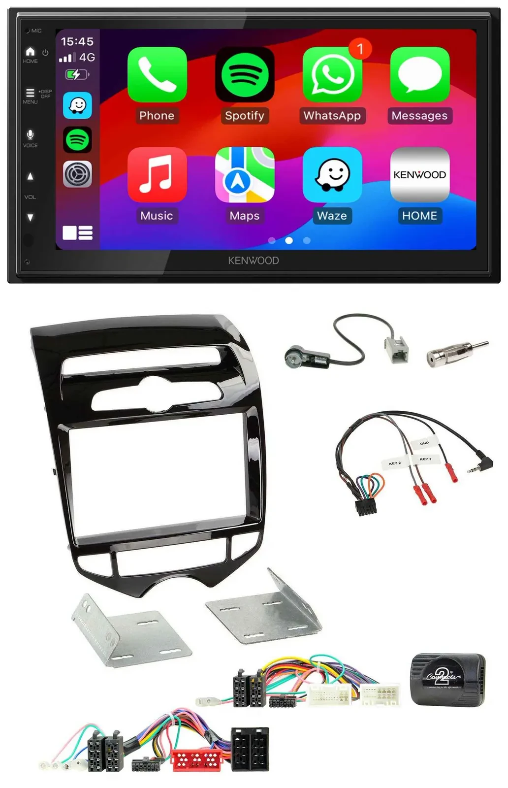 Kenwood Lenkrad USB DAB 2DIN Bluetooth Autoradio für Hyundai ix20 ab 10 autom. K