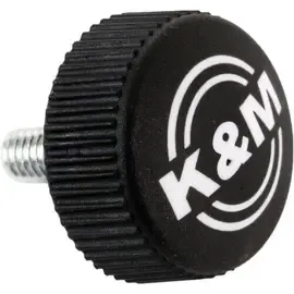 K&M Rändelschraube M6x16 groß schwarz m. Logo | Neu