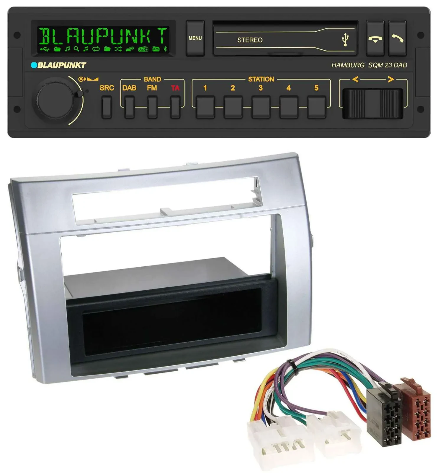 Blaupunkt USB DAB Bluetooth MP3 Autoradio für Toyota Corolla Verso 2004-2009 sil