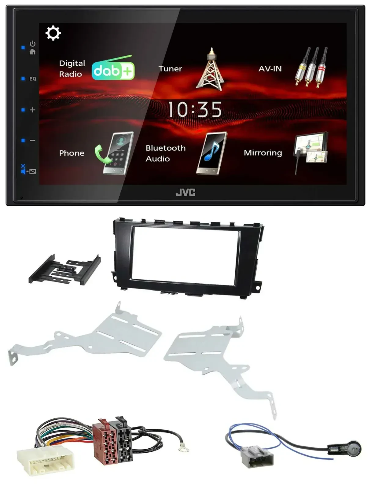 Автомагнитола для Nissan Altima 2013–2018 JVC 2DIN USB Bluetooth DAB
