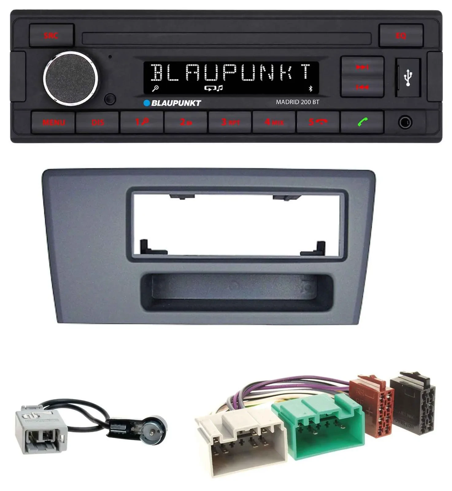 Автомагнитола Blaupunkt для Volvo S60/S70/C70/V70 2000–2003 USB/AUX/Bluetooth MP3, темная