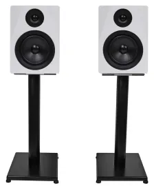 Pair Rockville APM5W 5.25" 250 Watt USB Studio Monitor Speakers+Black 21" Stands