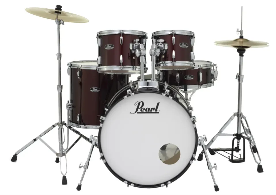 Pearl RS525SC/C Roadshow Drum Set 5 Piece Drum Kit with Cymbals Wine Red