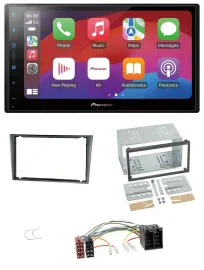 Pioneer DAB USB MP3 Bluetooth 2DIN Autoradio für Opel Corsa C ISO 2000-2004 alum
