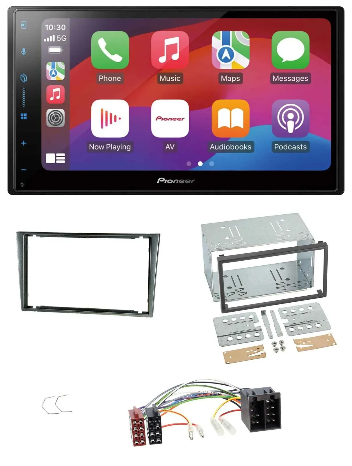 Pioneer DAB USB MP3 Bluetooth 2DIN Autoradio für Opel Corsa C ISO 2000-2004 alum