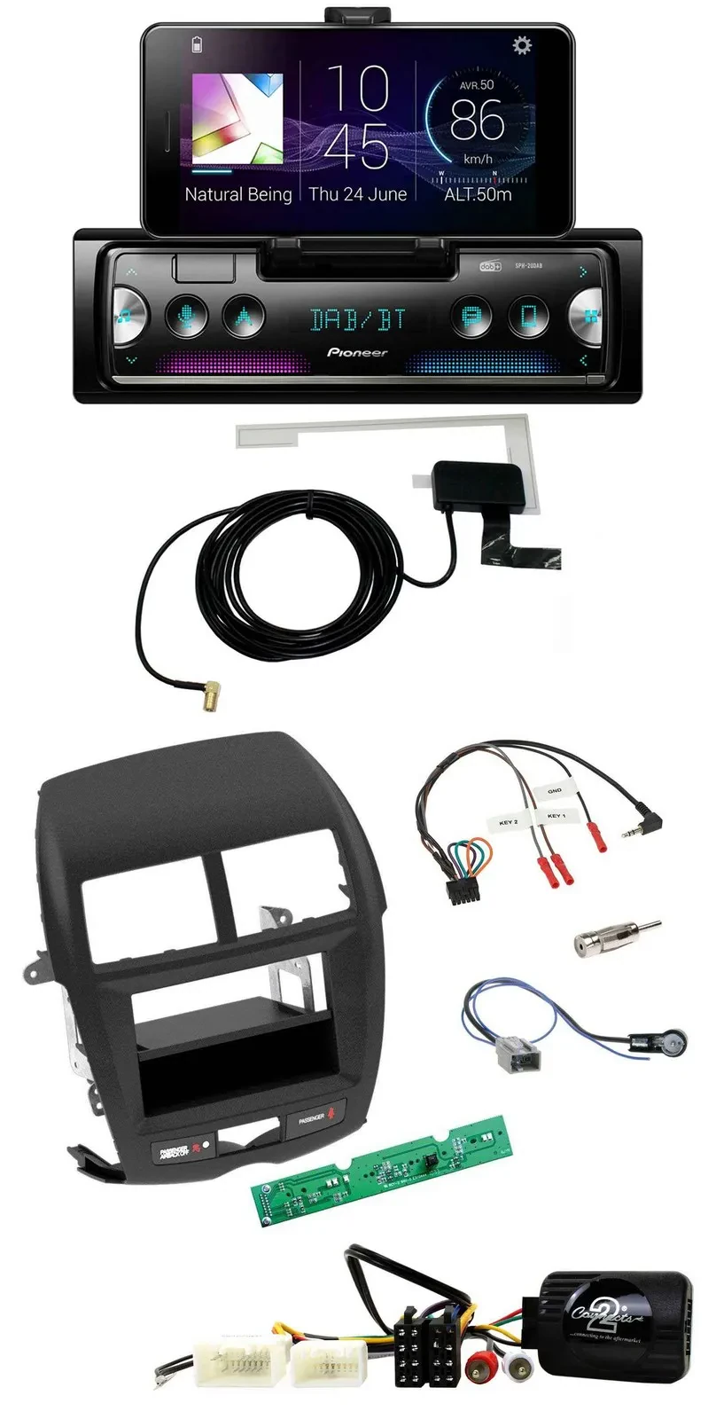 Pioneer DAB Bluetooth Lenkrad USB Autoradio für Mitsubishi ASX 2010-2014